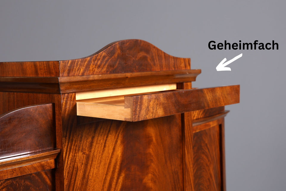 Wunderschöner Antik Biedermeier Sekretär Louis Philippe Aufsatzschrank