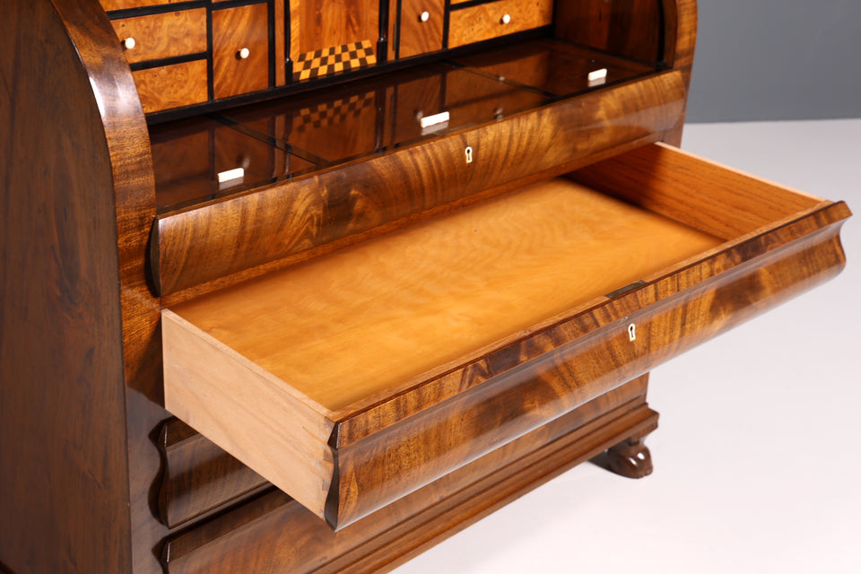 Wunderschöner Antik Biedermeier Sekretär Louis Philippe Aufsatzschrank