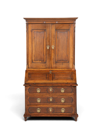 Beeindruckender Biedermeier Sekretär Louis Seize Aufsatzsekretär um 1810 Schreibkommode Büroschrank Kommode