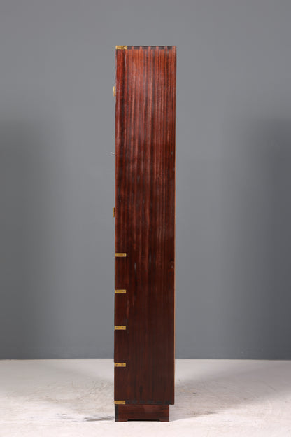Wunderschöne Englische Vitrine Maritime Bibliothek Schrank echt Holz Geschirrschrank Regal 1 von 3
