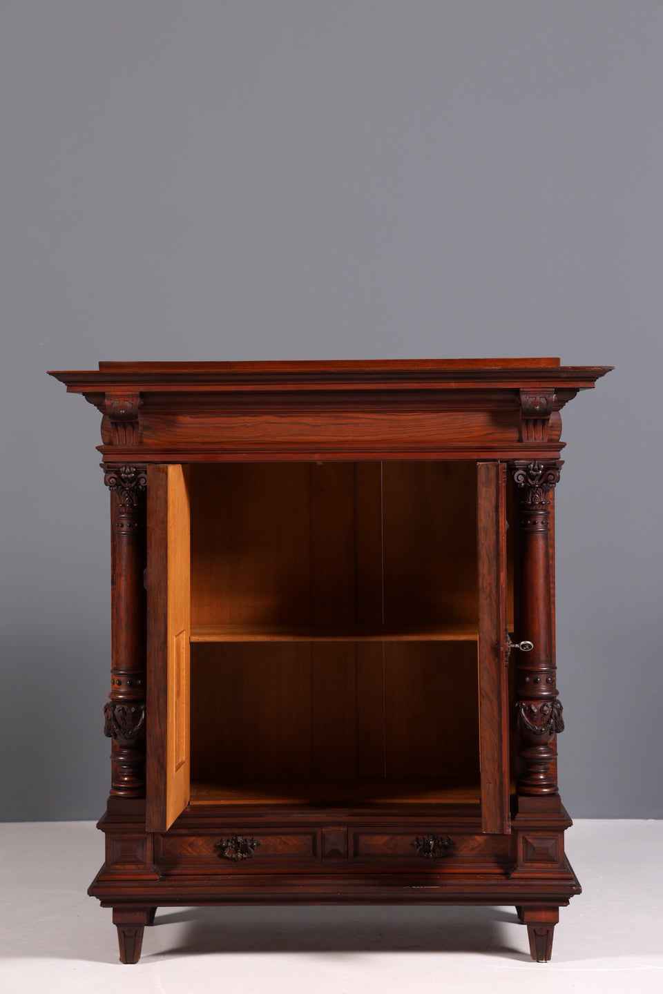 Edler Gründerzeit Schrank Louis Philippe Nussbaum Kommode um 1880