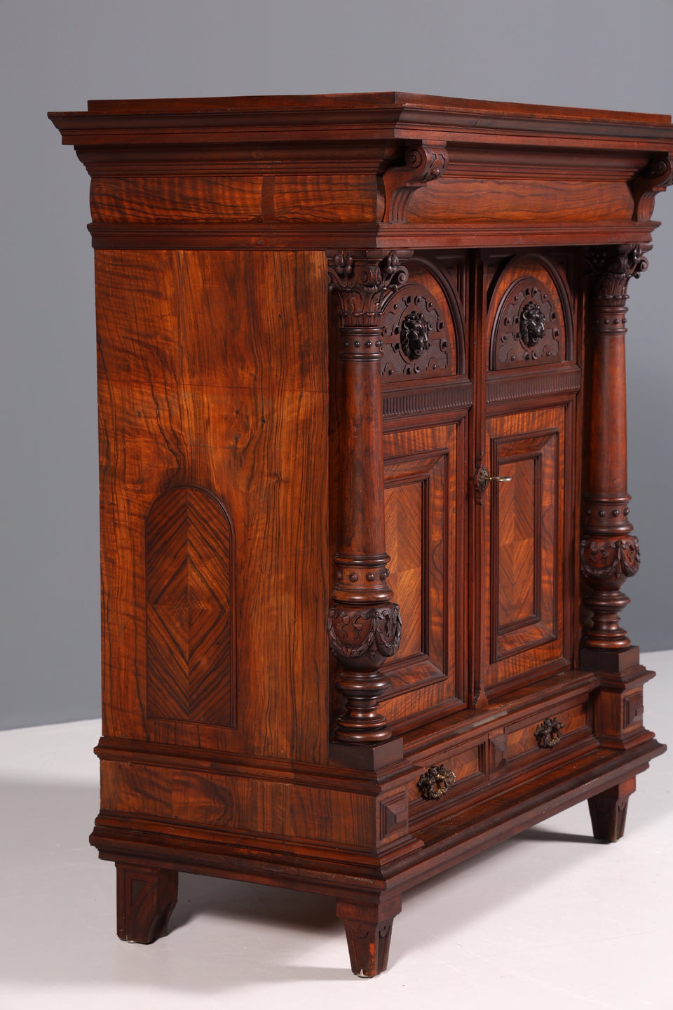 Edler Gründerzeit Schrank Louis Philippe Nussbaum Kommode um 1880
