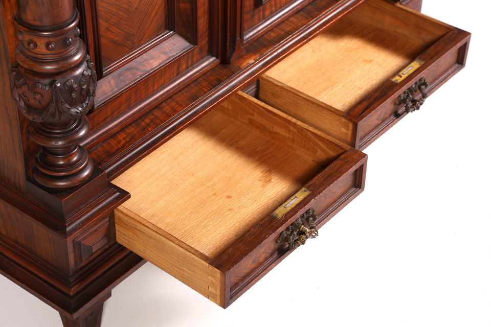 Edler Gründerzeit Schrank Louis Philippe Nussbaum Kommode um 1880