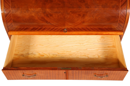Wunderschöner Mid Century Rollladen Sekretär echt Holz Büro Schrank Vintage Schreibkommode