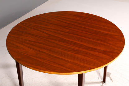 Schlichter Mid Century Esstisch ausziehbar Rund Vintage Tisch Retro Küchentisch 60s