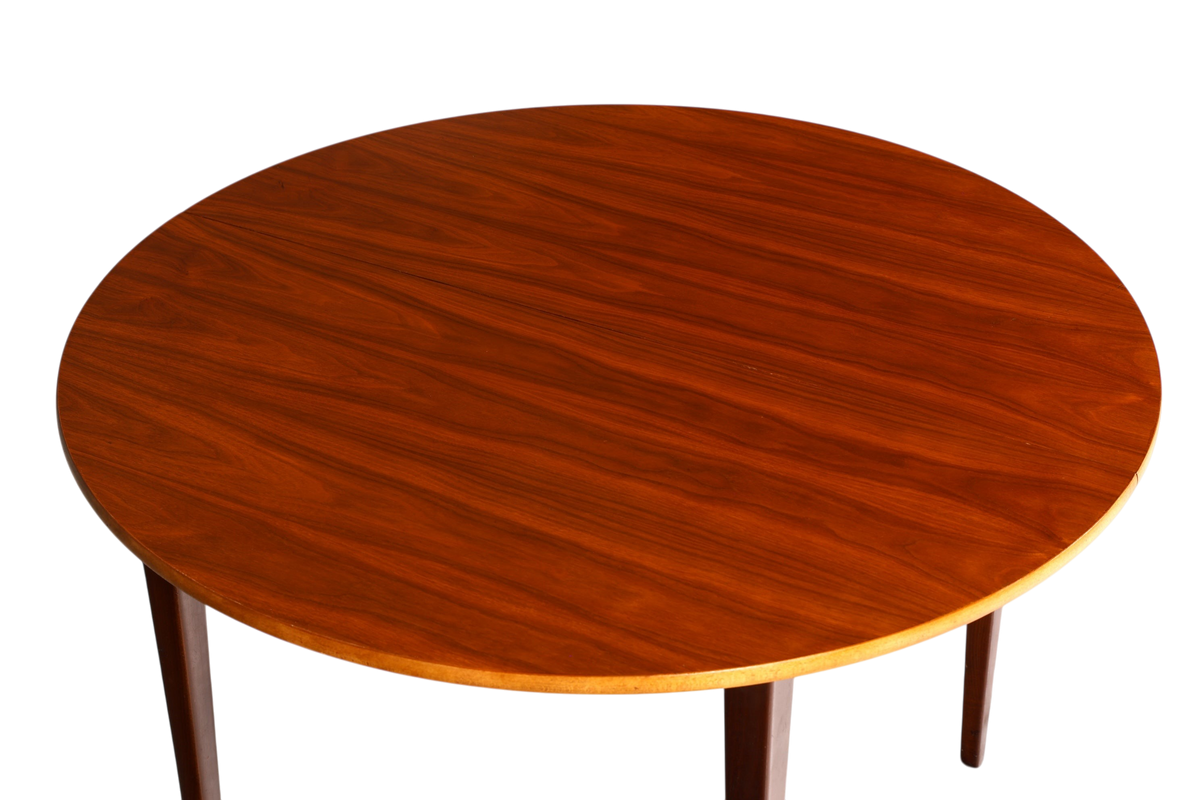 Hauptstadt Möblerei yuvarlak ahşap Mid Century vintage yemek masası, 60&