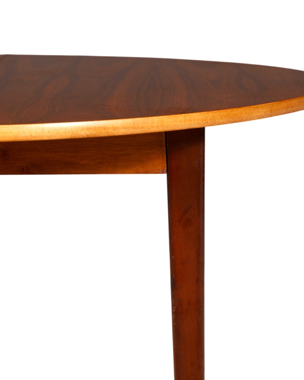 Hauptstadt Möblerei Mid Century esstisch ausziehbar aus echtem Holz mit runder Tischplatte im 60er Jahre Vintage Stil