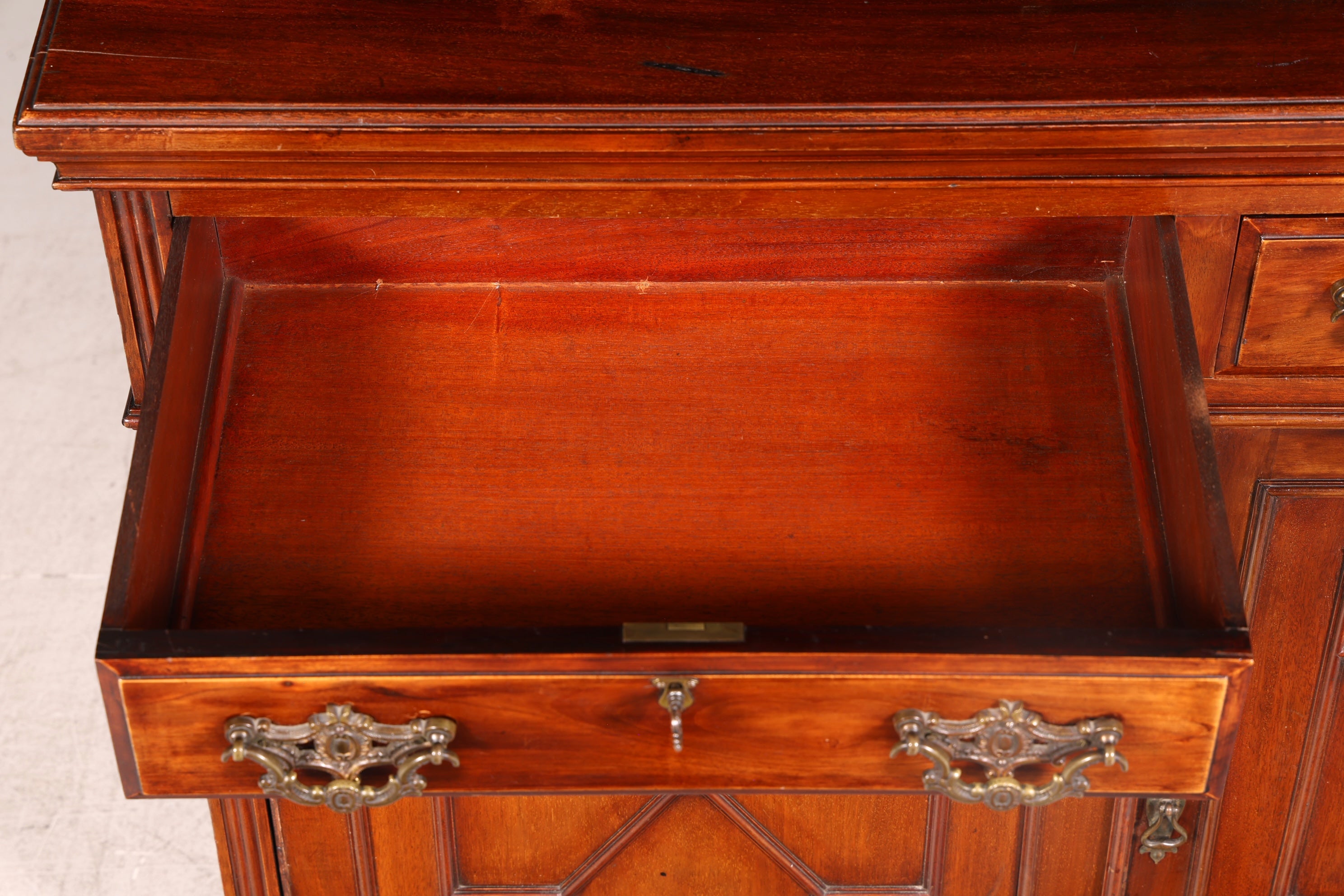 Beeindruckender Englischer Bücherschrank Mahagoni Vitrine Bibliothek Antik Glasvitrine Buffet