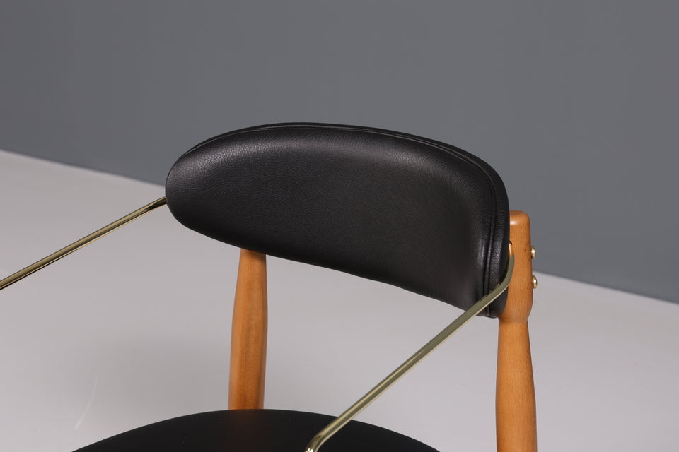 Edler Design Armlehnstuhl Lounge Sessel Dining Chair Brown