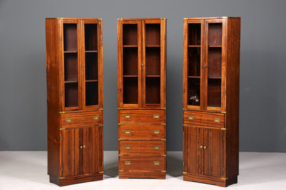 Wunderschöne Englische Vitrine Maritime Bibliothek Schrank echt Holz Geschirrschrank Regal 1 von 3