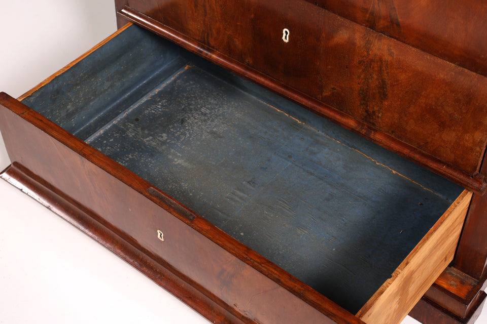 Traumhafter Biedermeier Sekretär um 1840 Rollladen Kommode Säulen Schrank