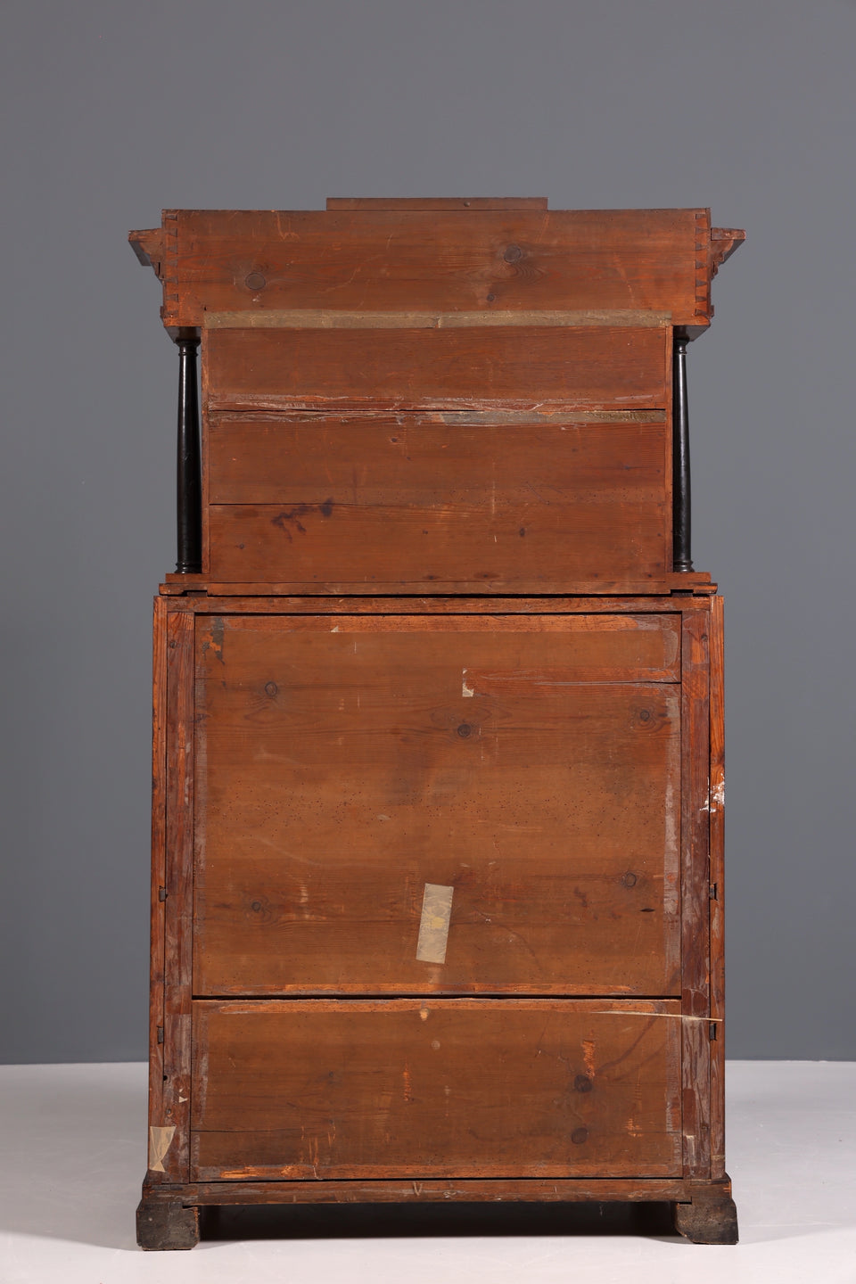Traumhafter Biedermeier Sekretär um 1840 Rollladen Kommode Säulen Schrank