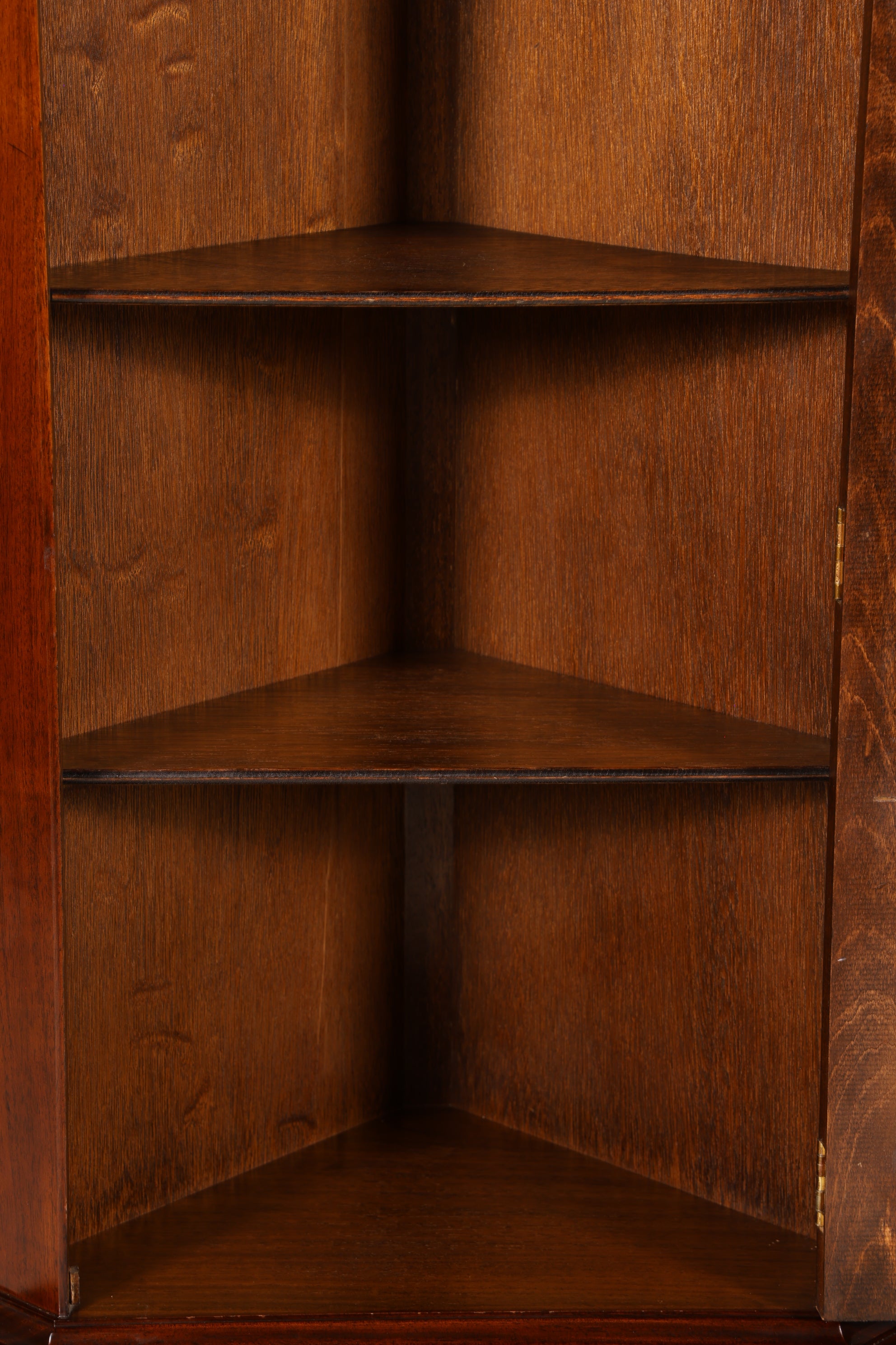 Wunderschöne Englische Eckvitrine Mahagoni Antik 60s echt Holz Schrank Eckschrank Glasvitrine