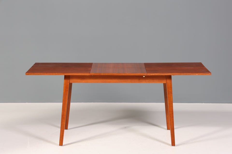 Stilvoller Mid Century Tisch ausziehbar und höhenverstellbar Holz Esstisch Vintage Küchentisch