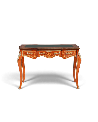 Traumhafter Louis XV Stil Schreibtisch French Desk Antik Barock Stil grün Bürotisch
