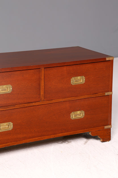 Wunderschöne Maritime Kommode Kemble Englisch Military Chest Schubladenkommode Wäschekommode 2 von 2