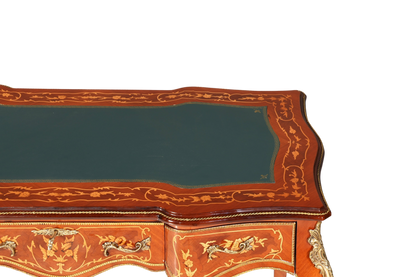 Traumhafter Louis XV Stil Schreibtisch French Desk Antik Barock Stil grün Bürotisch