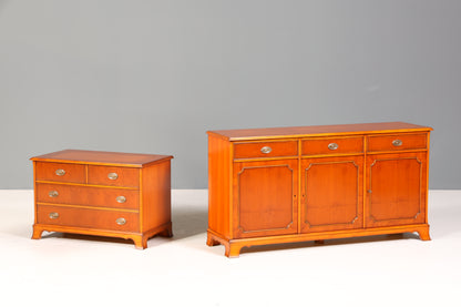 Traumhafte Original Heldense Kommode Eibe Antik Stil Hifi TV Schrank Sideboard echt Holz Klappschrank