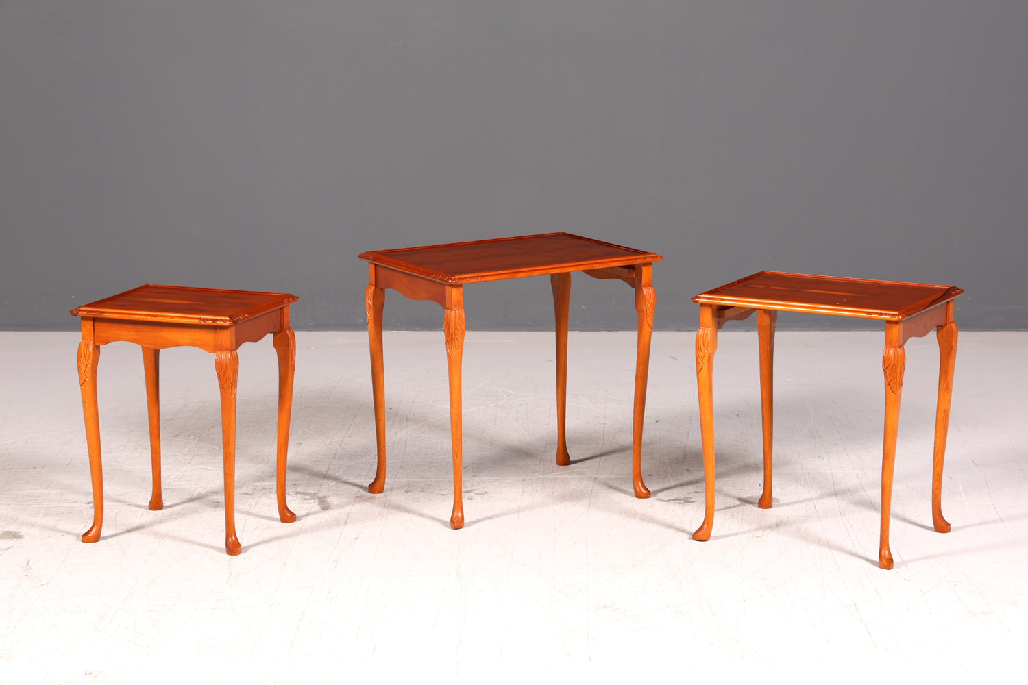 Wunderschöner Chippendale 3er Satz Beistelltisch Set Barock Stil Ablagetisch Set Tisch Set Antik Vintage