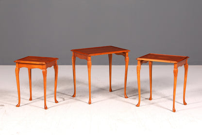 Wunderschöner Chippendale 3er Satz Beistelltisch Set Barock Stil Ablagetisch Set Tisch Set Antik Vintage