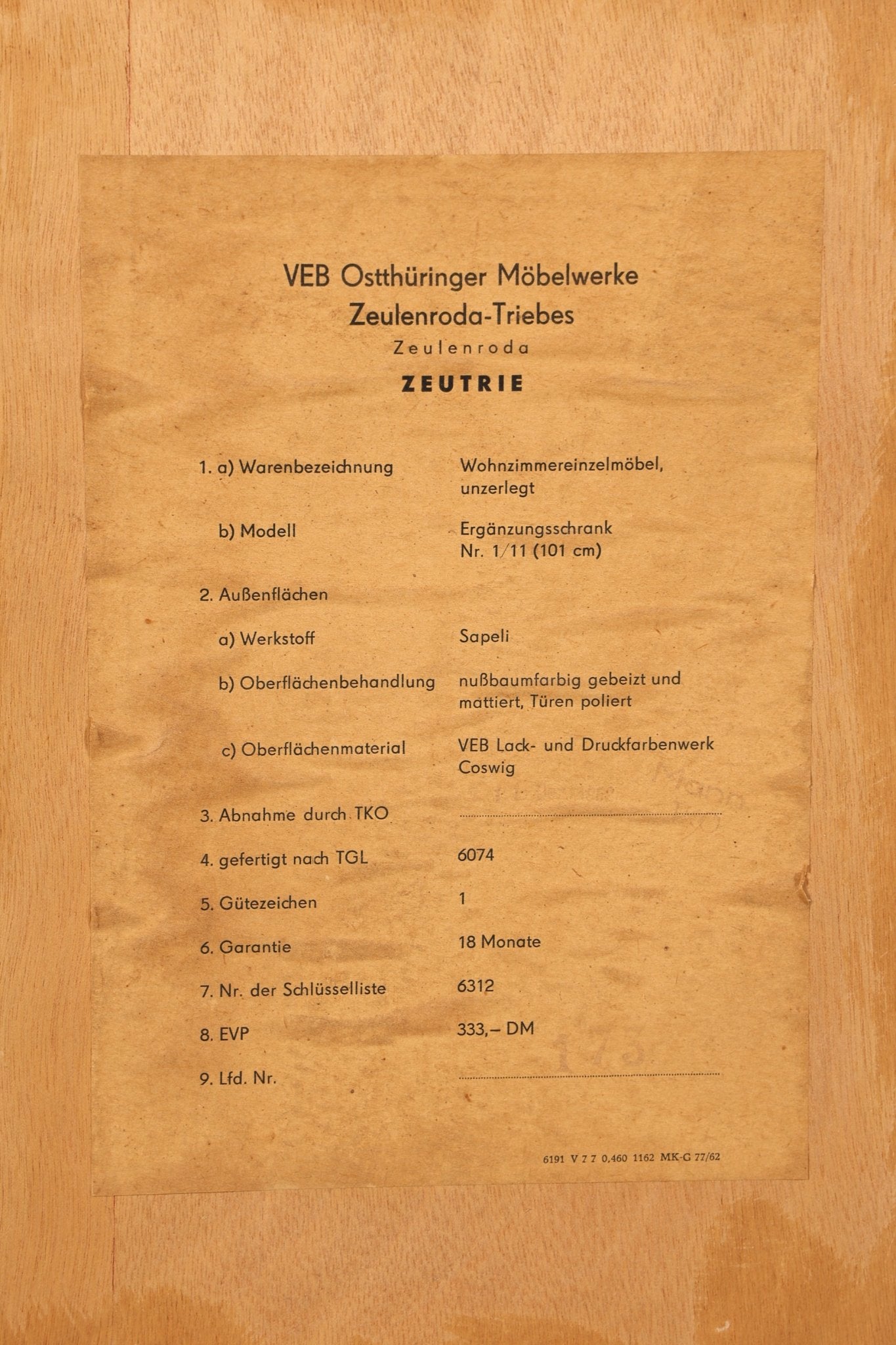 Wunderschöner Mid Century Schrank Vintage Highboard Retro Wäscheschrank Vertiko 60er Jahre VEB