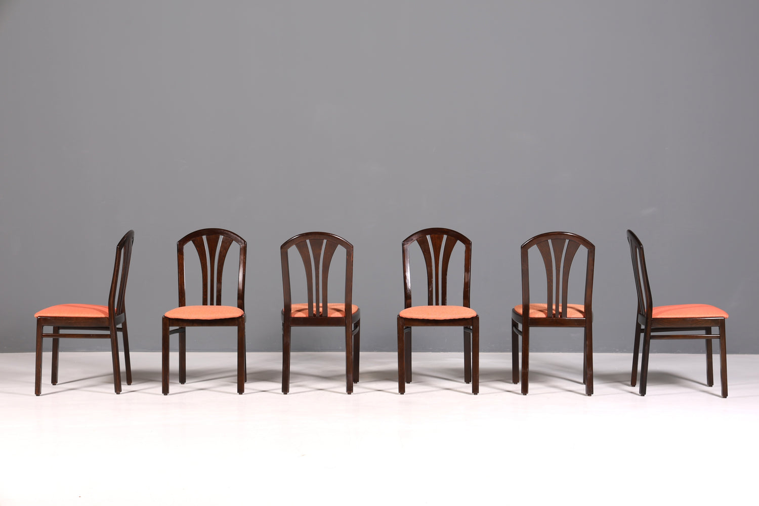 6x Schlichte Mid Century Stühle Retro Stuhlset Küchenstühle Esszimmer Stühle