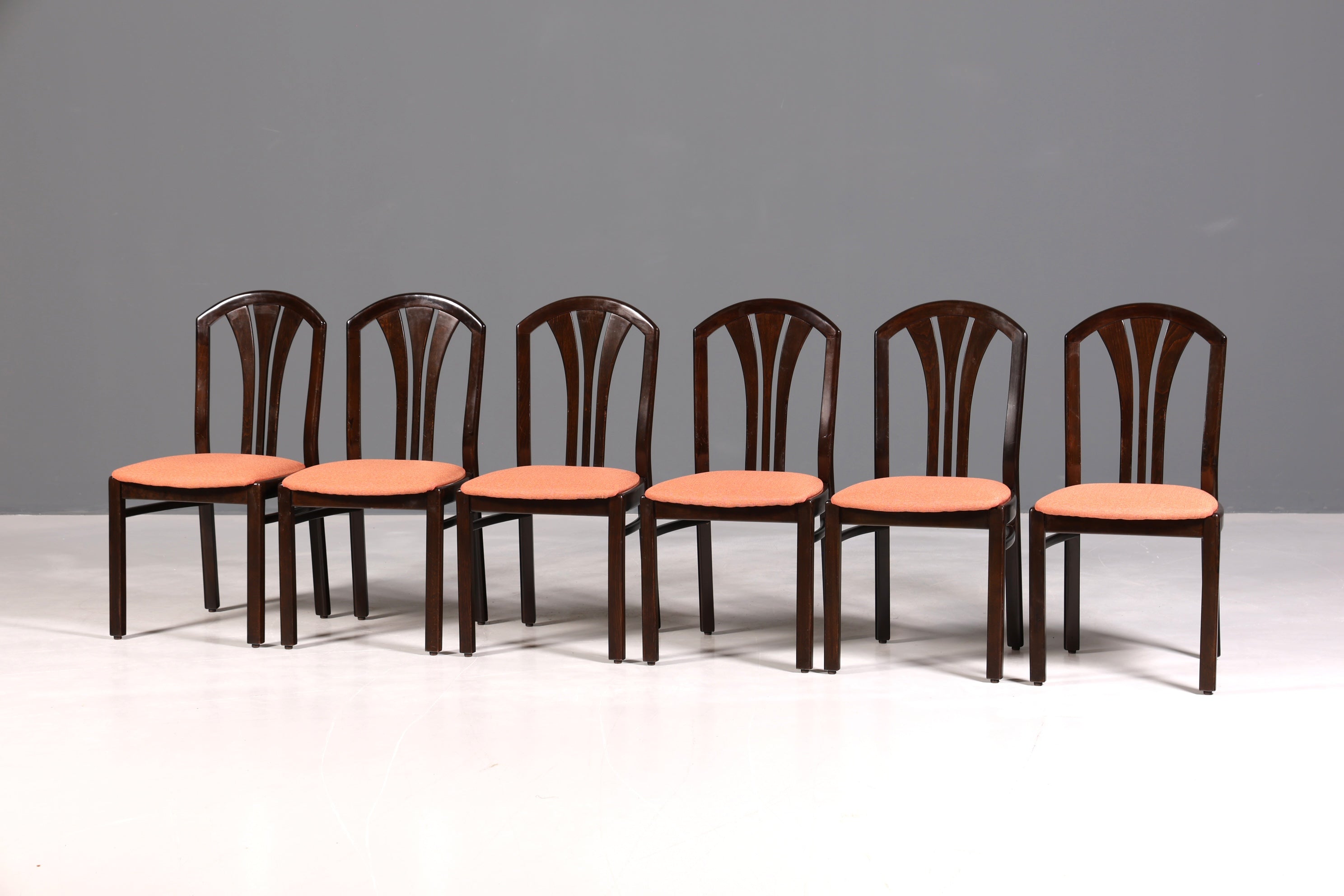 6x Schlichte Mid Century Stühle Retro Stuhlset Küchenstühle Esszimmer Stühle