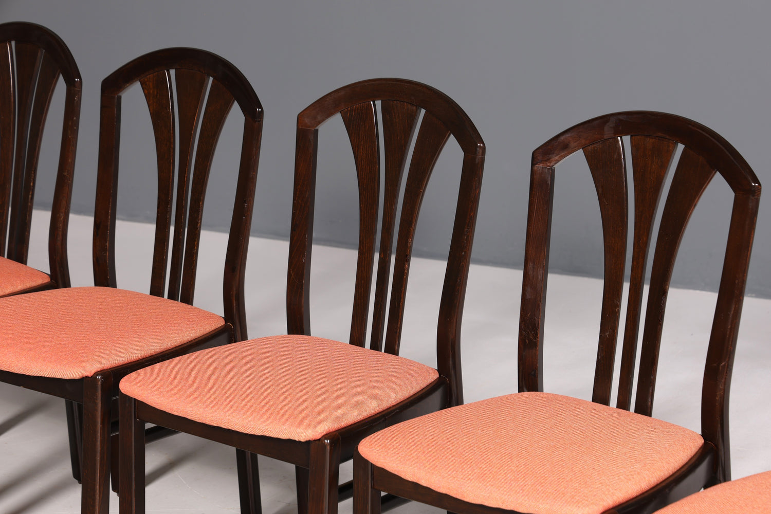 6x Schlichte Mid Century Stühle Retro Stuhlset Küchenstühle Esszimmer Stühle