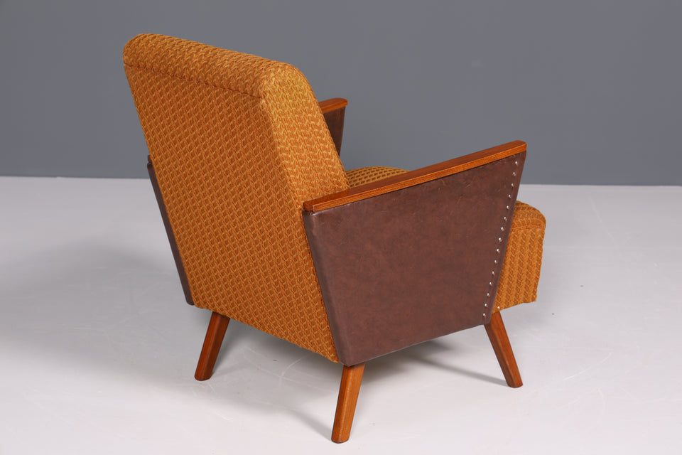 Wunderschöner Mid Century Sessel Retro Cocktail Sessel Orange 1 von 2