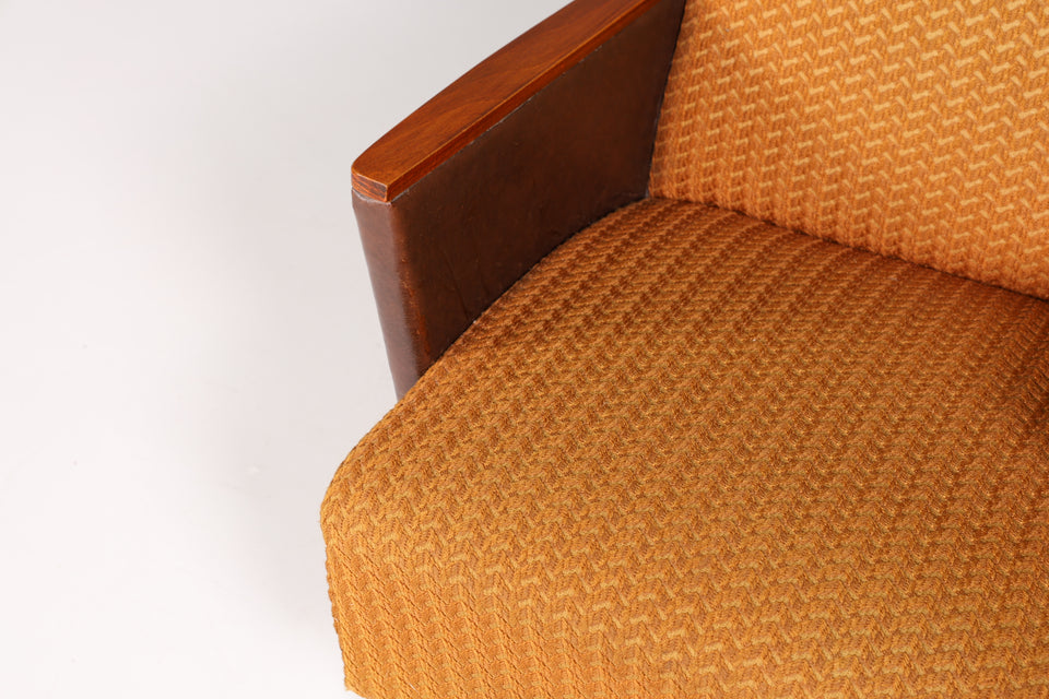 Wunderschöner Mid Century Sessel Retro Cocktail Sessel Orange 1 von 2