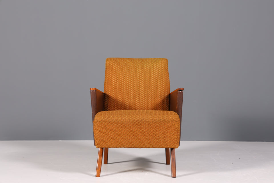 Wunderschöner Mid Century Sessel Retro Cocktail Sessel Orange 2 von 2