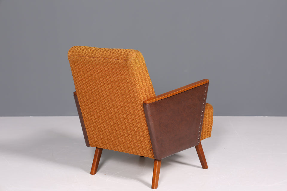 Wunderschöner Mid Century Sessel Retro Cocktail Sessel Orange 2 von 2