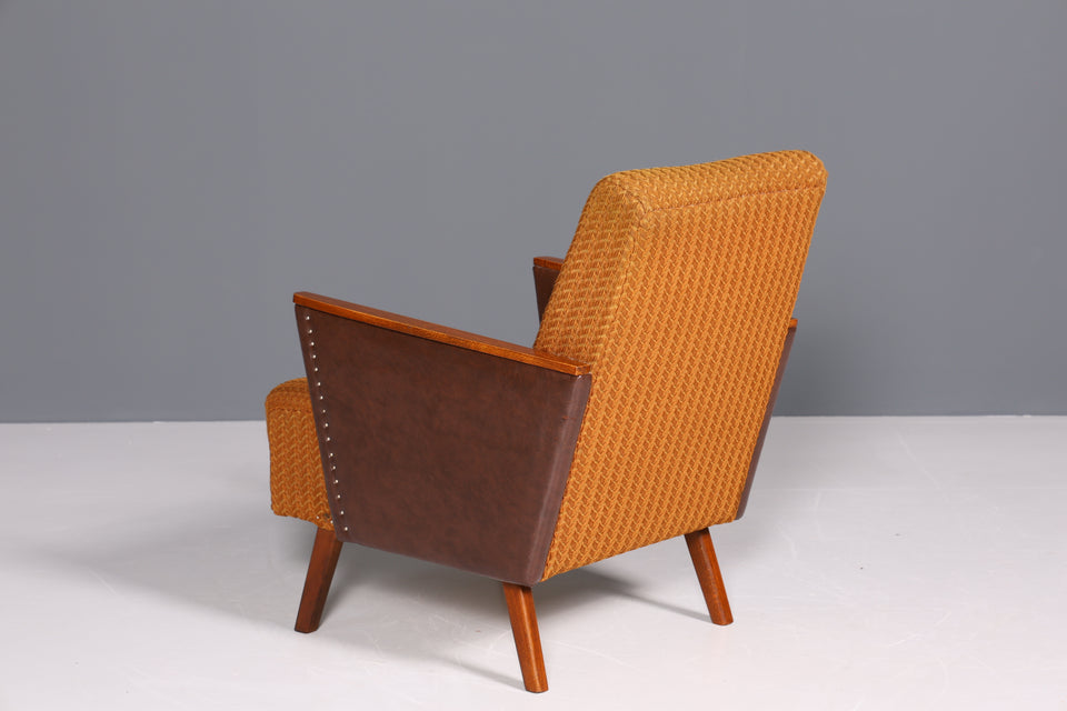 Wunderschöner Mid Century Sessel Retro Cocktail Sessel Orange 2 von 2