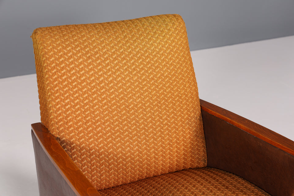 Wunderschöner Mid Century Sessel Retro Cocktail Sessel Orange 2 von 2