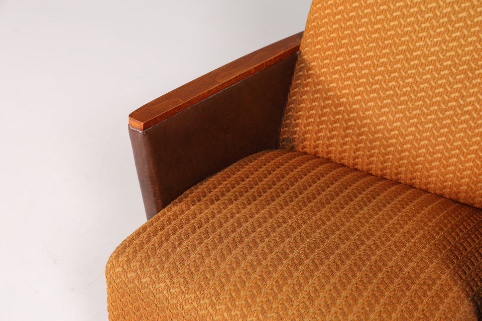 Wunderschöner Mid Century Sessel Retro Cocktail Sessel Orange 2 von 2