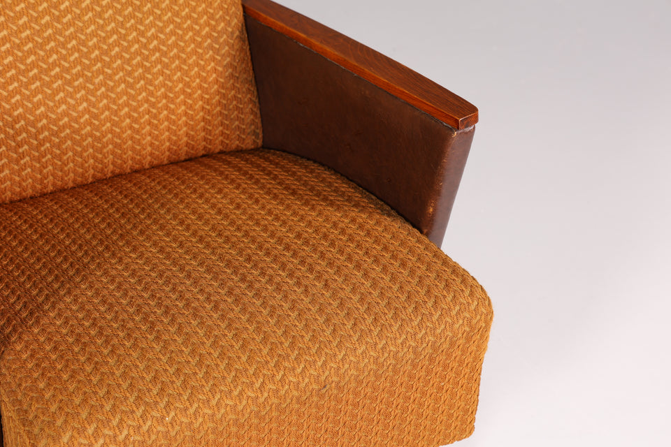 Wunderschöner Mid Century Sessel Retro Cocktail Sessel Orange 2 von 2