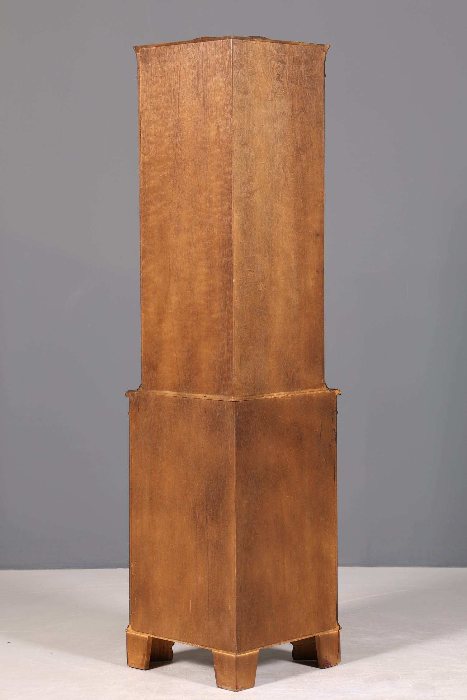 Wunderschöne Englische Eckvitrine Mahagoni Antik 60s echt Holz Schrank Eckschrank Glasvitrine