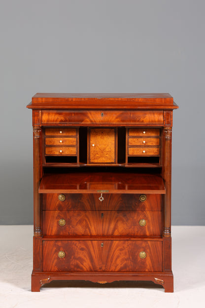 Stilvoller Original Biedermeier Sekretär um 1860 Englisch Kommode Antik Bürokommode