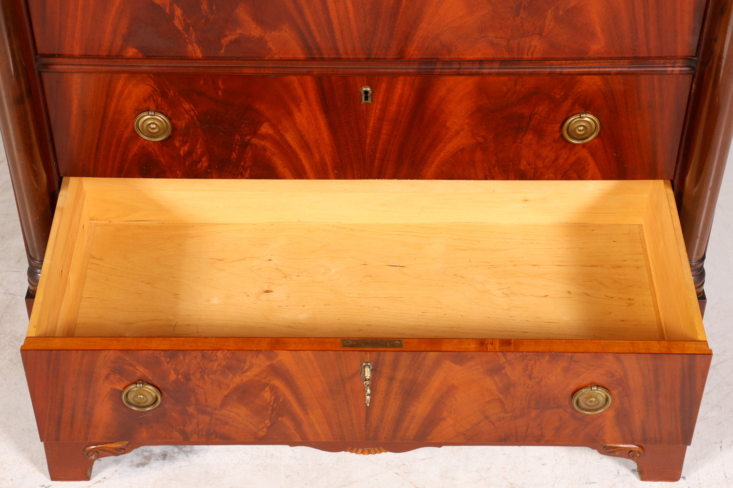 Stilvoller Original Biedermeier Sekretär um 1860 Englisch Kommode Antik Bürokommode