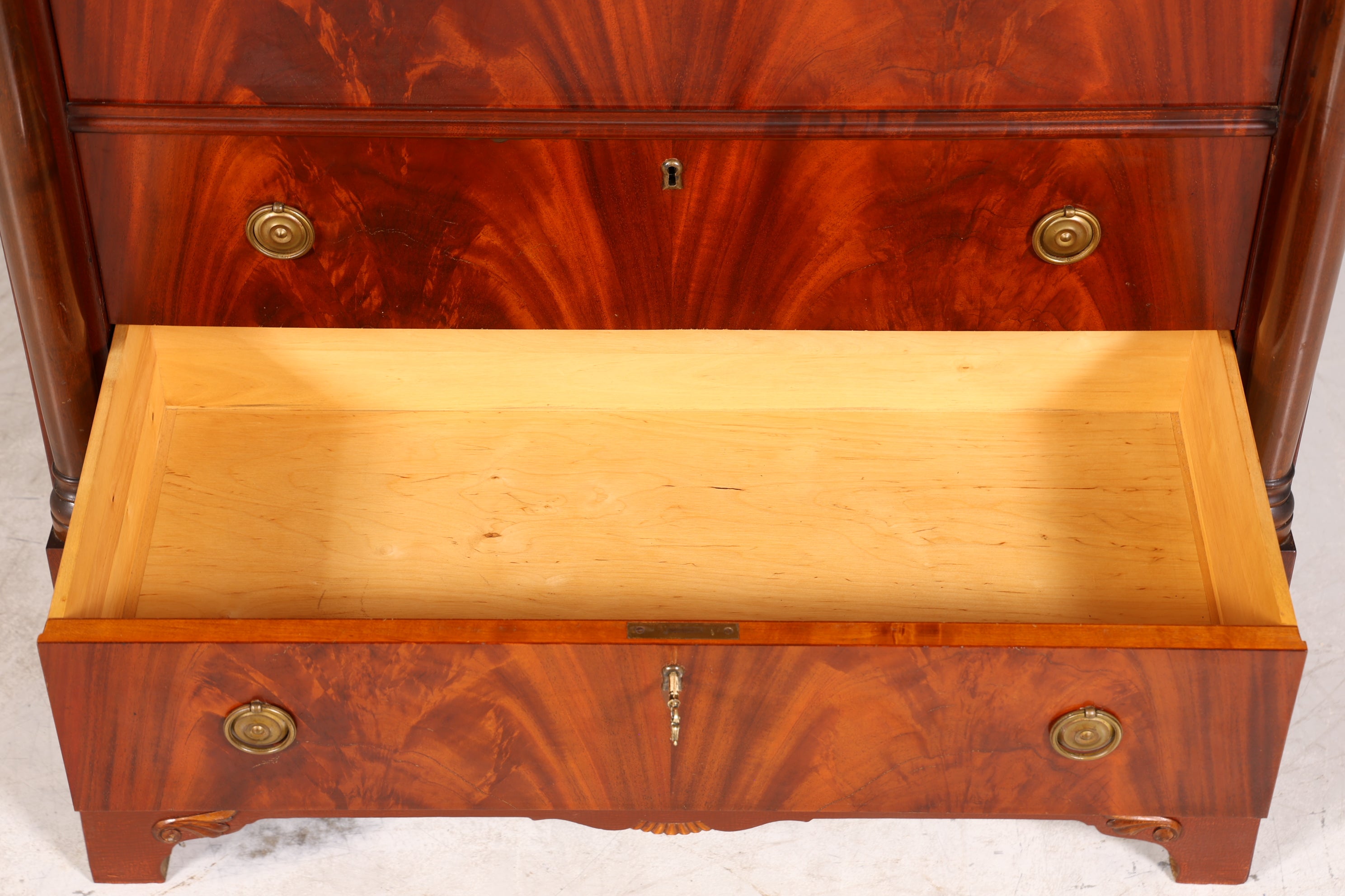 Stilvoller Original Biedermeier Sekretär um 1860 Englisch Kommode Antik Bürokommode