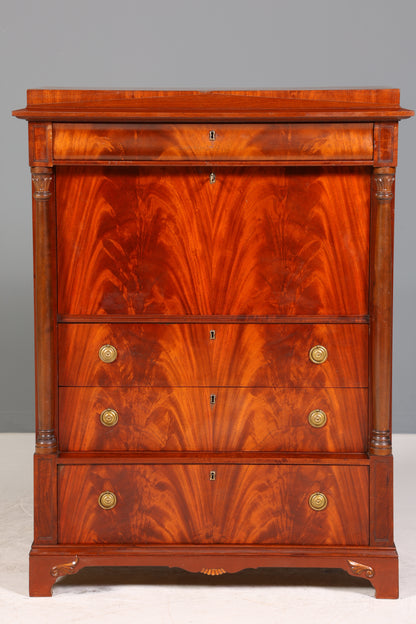 Stilvoller Original Biedermeier Sekretär um 1860 Englisch Kommode Antik Bürokommode