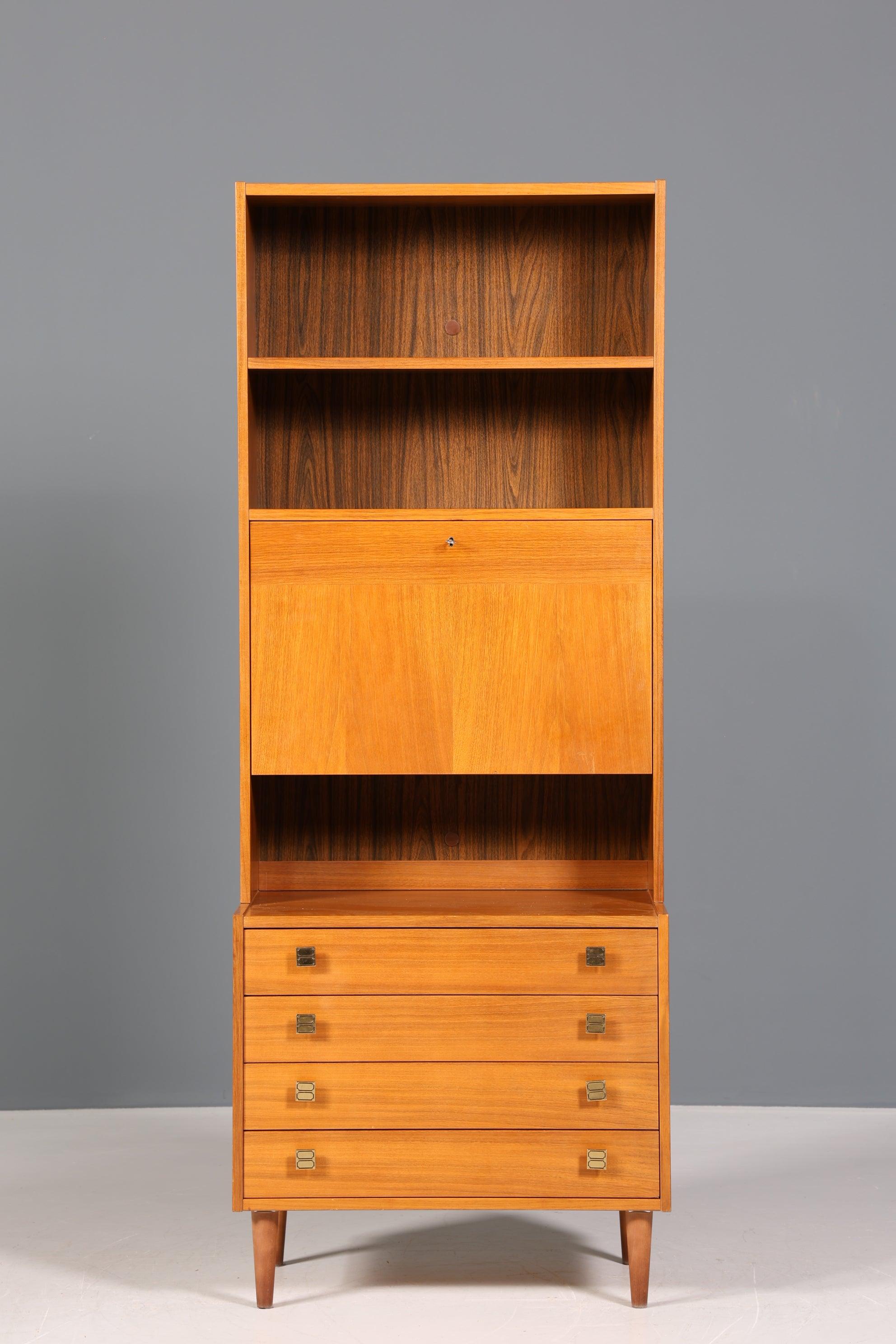 Wunderschönes Mid Century Regal Teak Holz Danish Design Bar Schrank Retro Kommode Bücherregal 60s