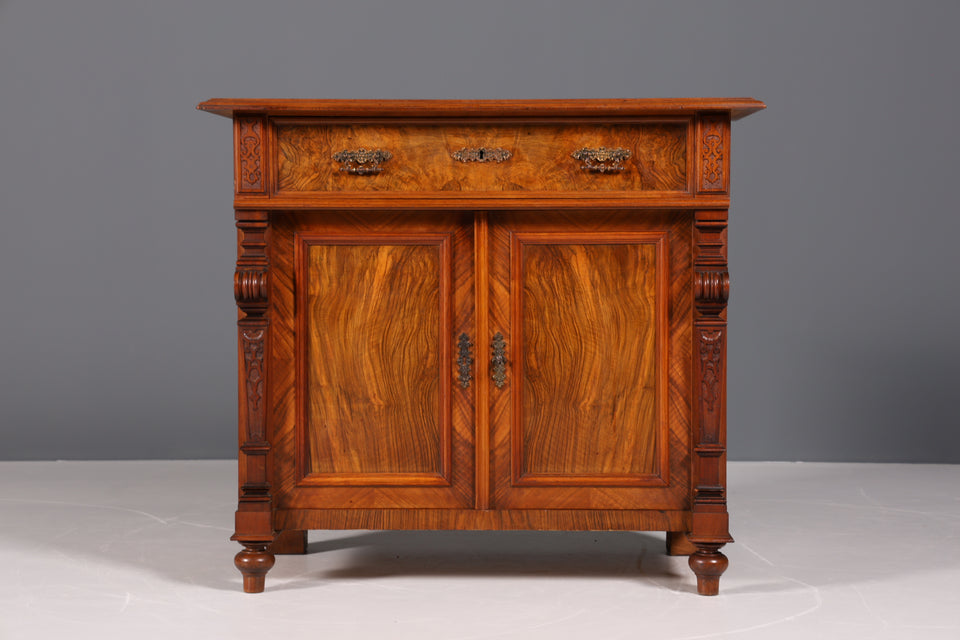 Edler Gründerzeit Schrank Nussbaum Sekretär Louis Philippe Kommode um 1880