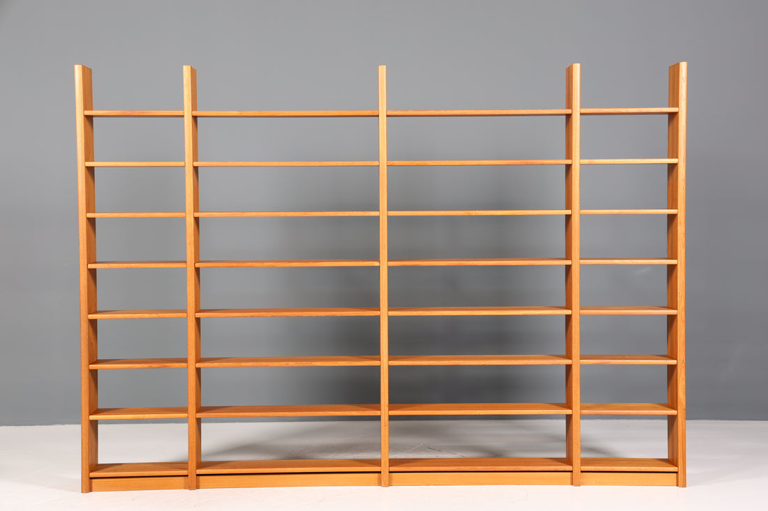 Seltenes XXL Mid Century Regal Danish Design Teak Vintage Bücherregal Schrank Buchablage 60s Bookshelf Bibliothek
