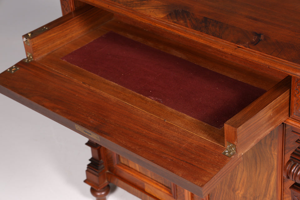 Edler Gründerzeit Schrank Nussbaum Sekretär Louis Philippe Kommode um 1880