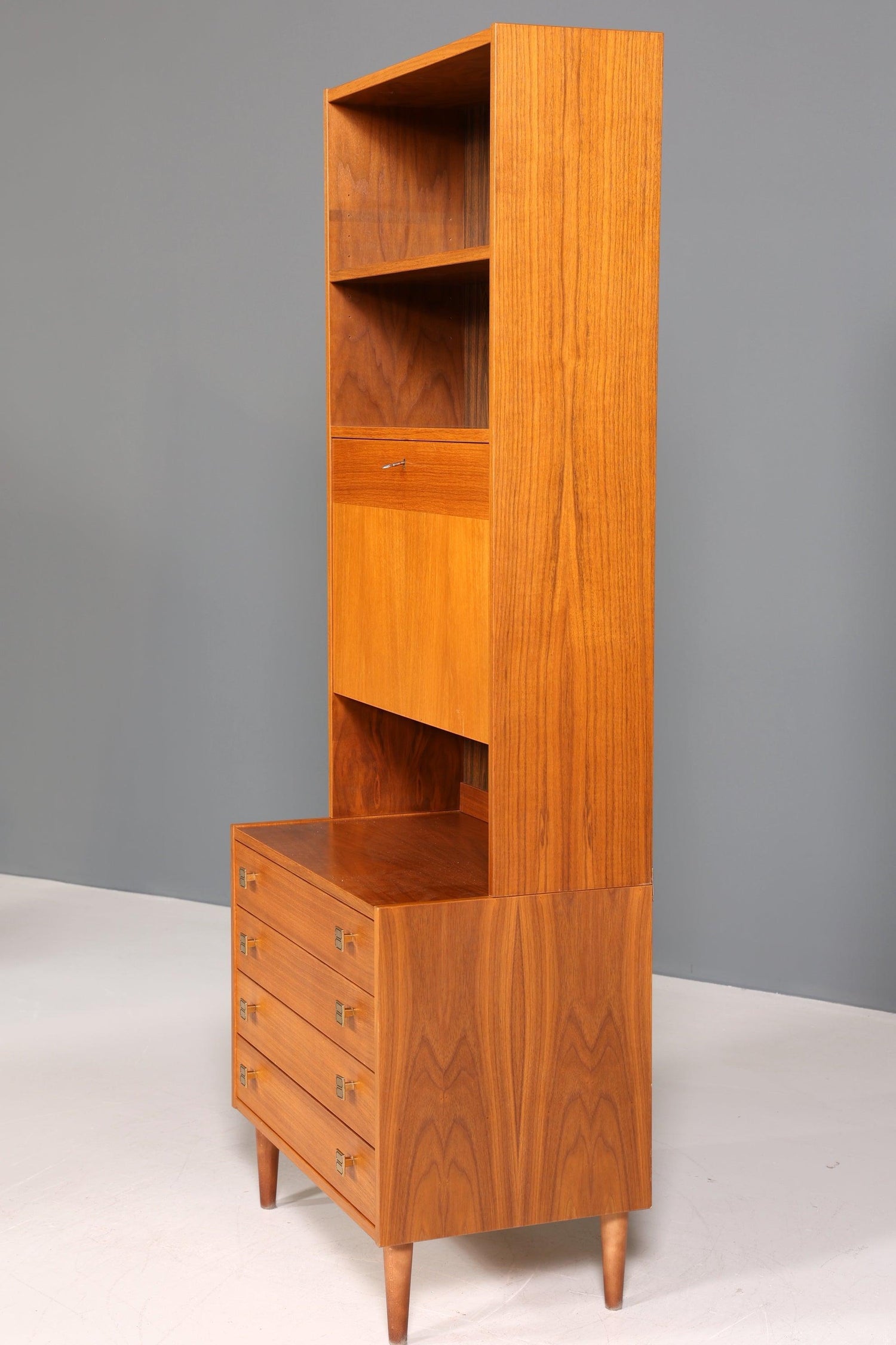 Wunderschönes Mid Century Regal Teak Holz Danish Design Bar Schrank Retro Kommode Bücherregal 60s