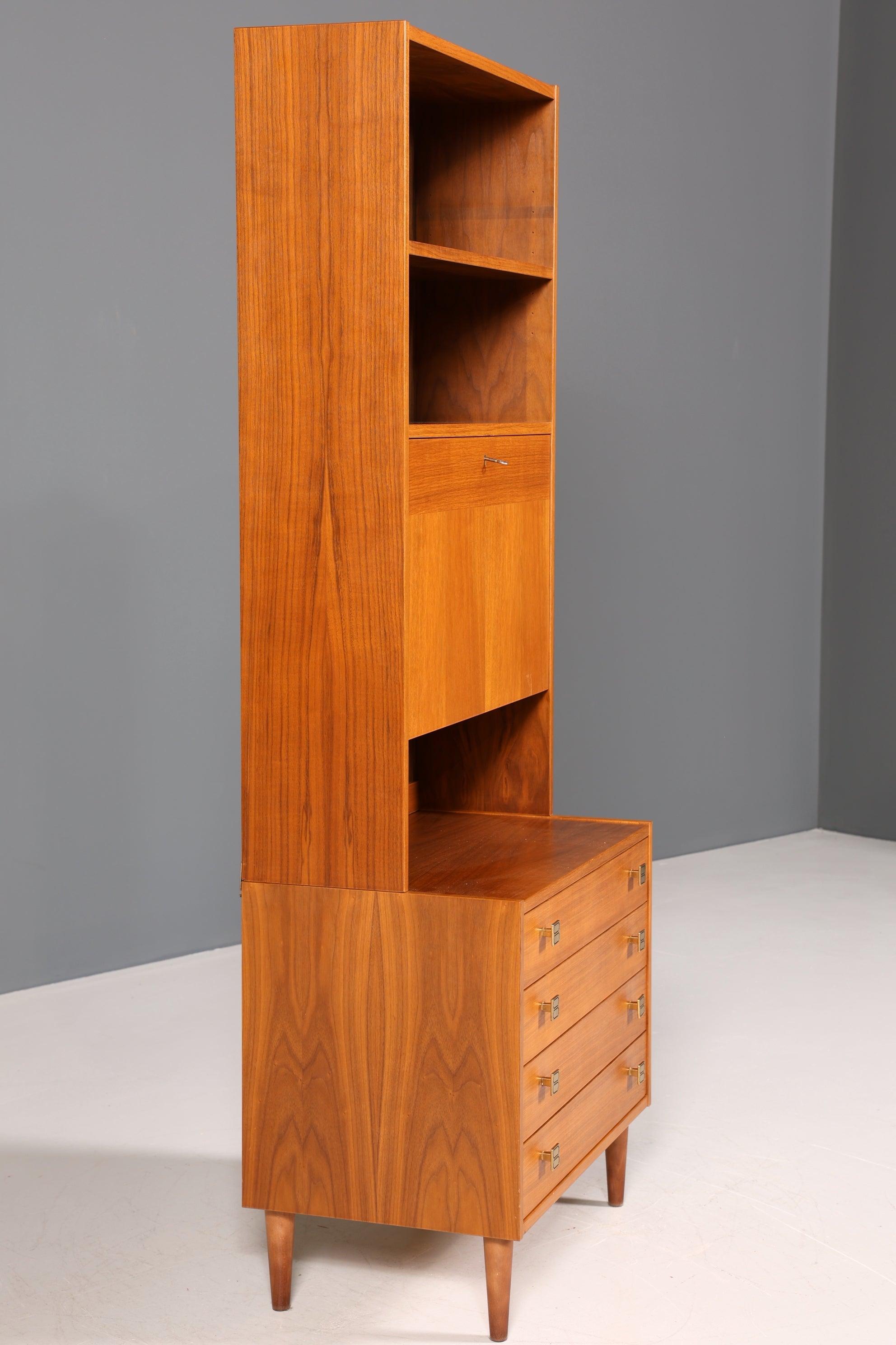Wunderschönes Mid Century Regal Teak Holz Danish Design Bar Schrank Retro Kommode Bücherregal 60s