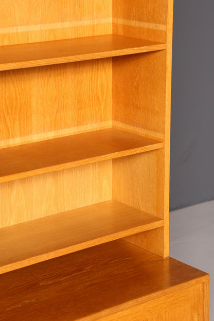 G120 Finish Schlichtes Mid Century Bücherregal Danish Design Schrank Retro Kommode Schiebetür Regal Vintage