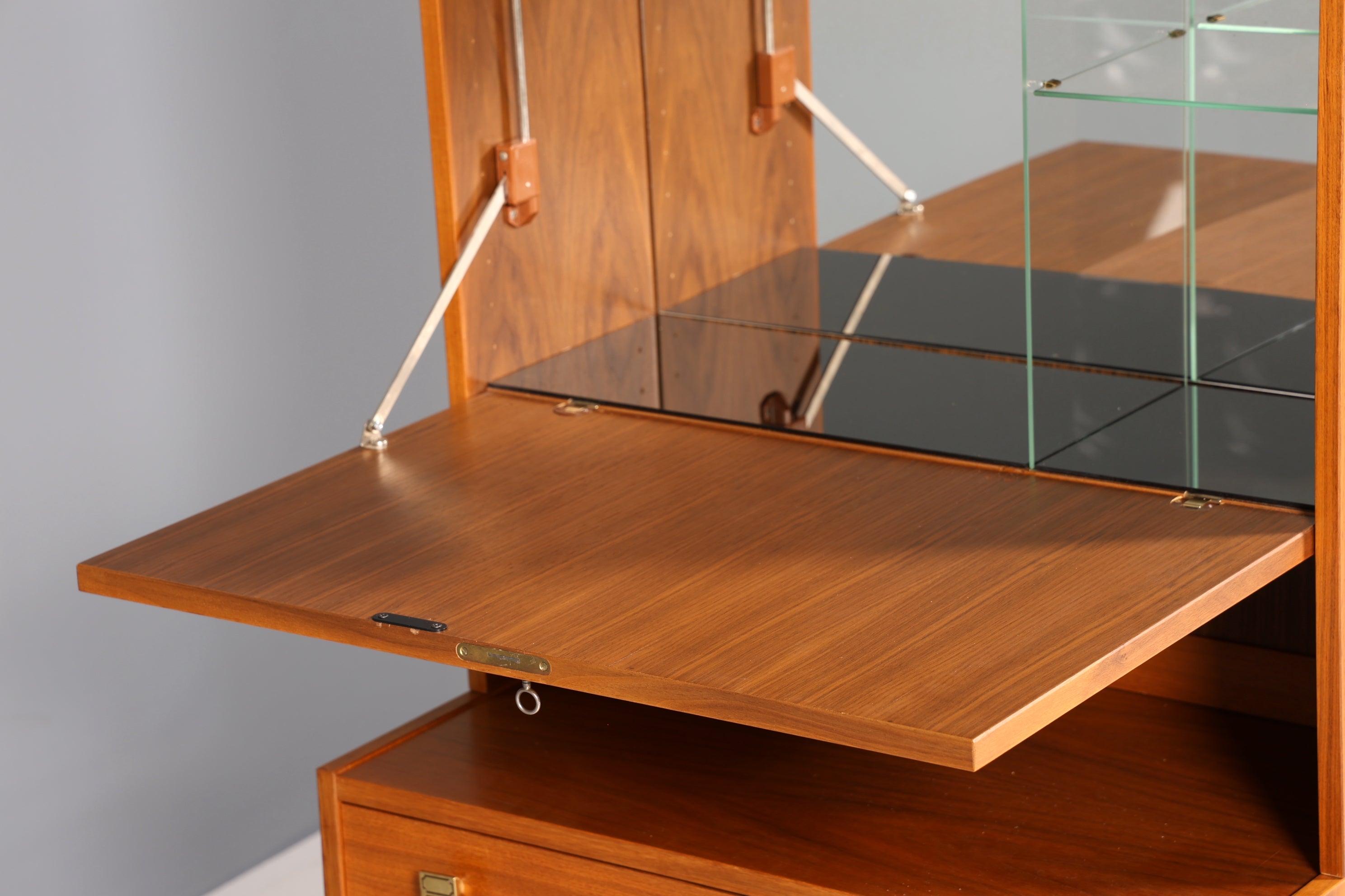 Wunderschönes Mid Century Regal Teak Holz Danish Design Bar Schrank Retro Kommode Bücherregal 60s