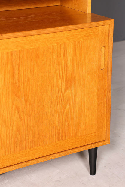 G120 Finish Schlichtes Mid Century Bücherregal Danish Design Schrank Retro Kommode Schiebetür Regal Vintage